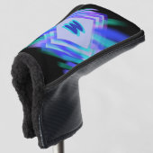 Change Initial, Soft Blue Aqua Diamonds Golf Headcover (3/4 Vorderseite)