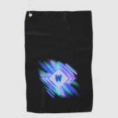 Change Initial, Soft Blue Aqua Diamonds Golfhandtuch (Vorderseite)