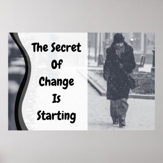 "Change" Inspiration Wall Art Poster (Vorne)