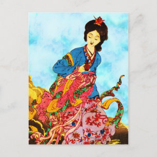 Chang'e, Mondgöttin Postkarte
