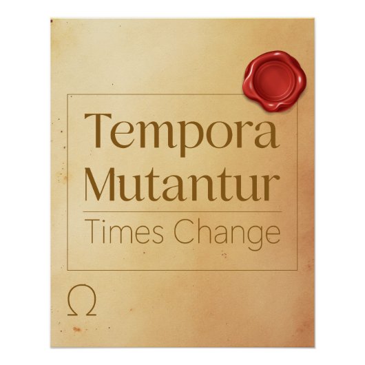 Change Motivational Quote - Latin Poster Art (Vorderseite)