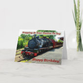 Change Name Steam Train Men Man Happy Birthday Karte (Vorderseite)