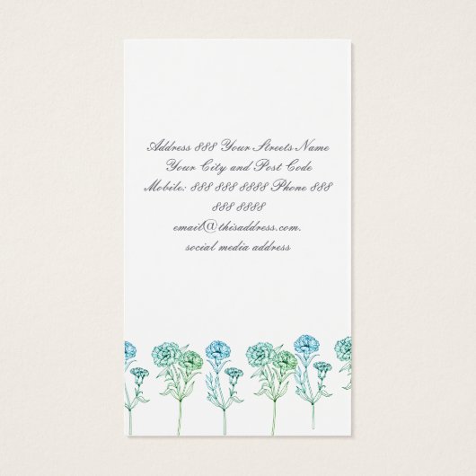 Change of Address - Carnations (Rückseite)