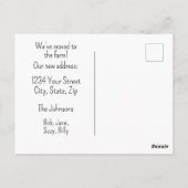 Change of Address Farmhouse Watercolor Style Postkarte (Rückseite)