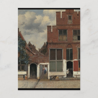 Change of Address - Vermeer The Little Street Ankündigungspostkarte