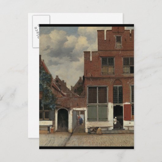 Change of Address - Vermeer The Little Street Ankündigungspostkarte (Vorne/Hinten)