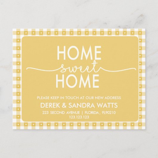 Change of address we have moved house rustic ankündigungspostkarte (Vorderseite)