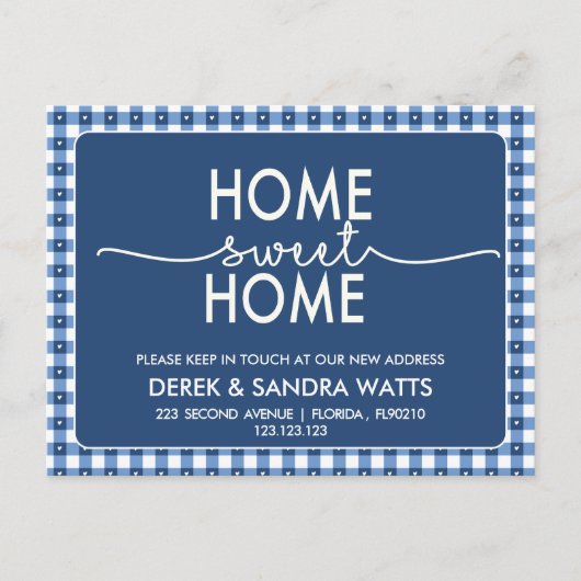 Change of address we have moved house rustic ankündigungspostkarte (Vorderseite)