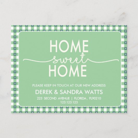 Change of address we have moved house rustic ankündigungspostkarte (Vorderseite)