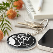 Change One Life Cat Sanctuary Acrylic Schlüsselanh Schlüsselanhänger (Vorderseite rechts)