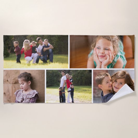 Change photos and create your own photo collage strandtuch (Vorderseite)