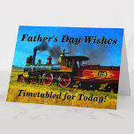 Change Text Add Names Steam Train Father's Day     Karte<br><div class="desc">Personalize this card - change any text - Change the greeting and any of the inside words - add the Names.</div>