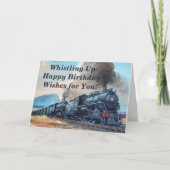 Change Text Add Names Steam Train Happy Birthday Karte (Vorderseite)
