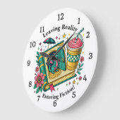 Change Text, Leaving Reality Entering Fiction Große Wanduhr (Winkel)