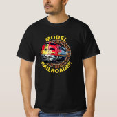 Change Text Model Railroader Red Yellow Diesel Thr T-Shirt (Vorderseite)