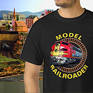 Change Text Model Railroader Red Yellow Diesel Thr T-Shirt