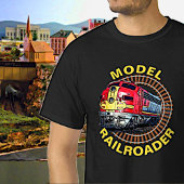 Change Text Model Railroader Red Yellow Diesel Thr T-Shirt