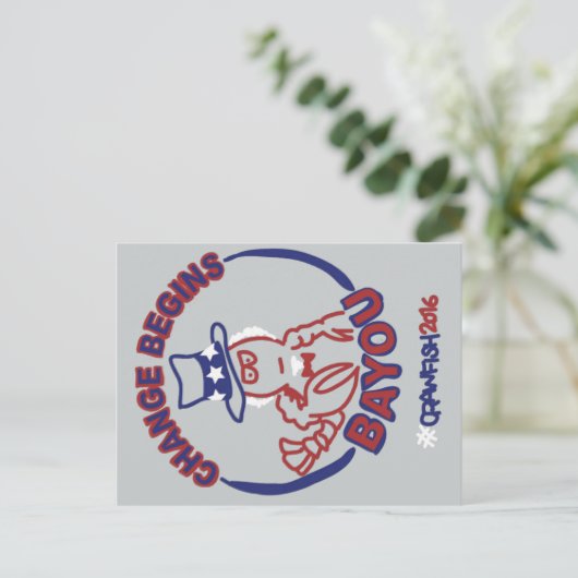 #ChangeBeginsBayou Postkarte (Stehend Vorderseite)
