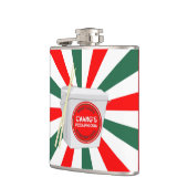 Changs Pizza-Pagode, eine Hawaii-Sehenswürdigkeit Flachmann (Links)