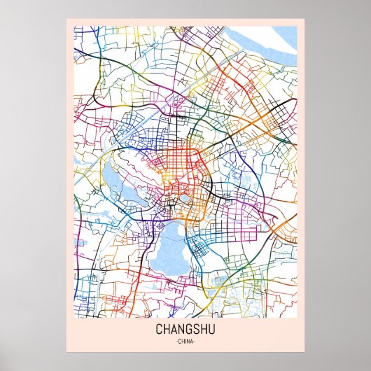 Changshu China City Map Poster (Vorne)