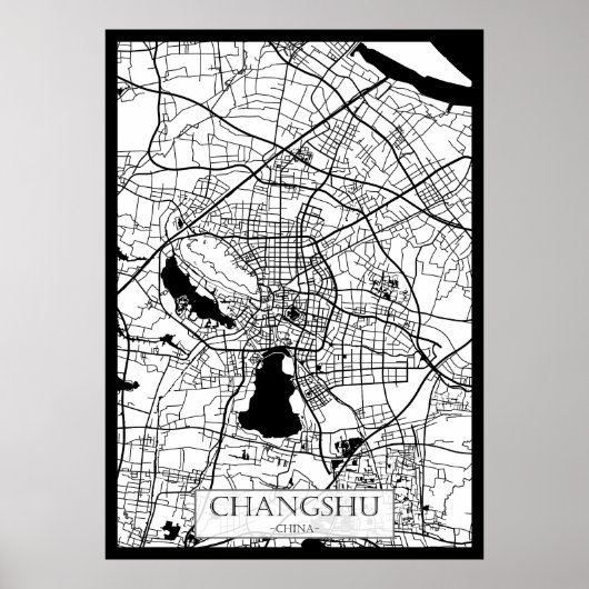 Changshu China Stadtplan Poster (Vorne)