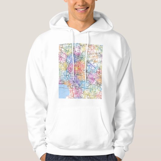 Changzhou China City Map Hoodie (Vorderseite)