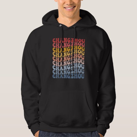 Changzhou City Groovy Retro Hoodie (Vorderseite)