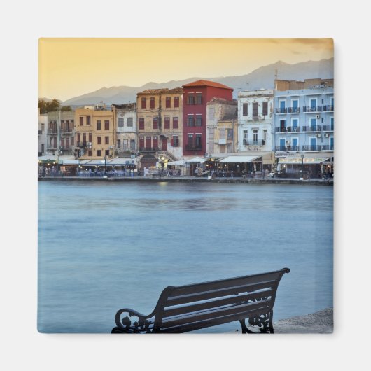 Chania at dusk, Chania, Kreta, Griechenland Magnet (Vorne)