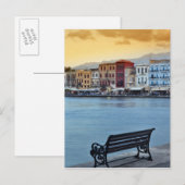 Chania at dusk, Chania, Kreta, Griechenland Postkarte (Vorne/Hinten)