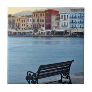 Chania bei Dämmerung, Chania, Kreta, Griechenland Fliese