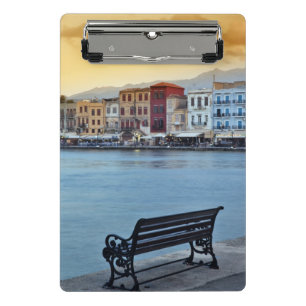 Chania bei Dämmerung, Chania, Kreta, Griechenland Mini Klemmbrett