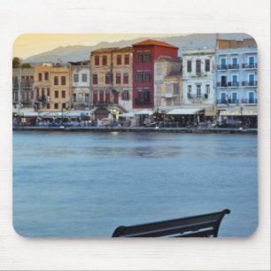 Chania bei Dämmerung, Chania, Kreta, Griechenland Mousepad