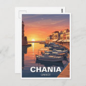 Chania Greece Travel Postkarte (Vorne/Hinten)