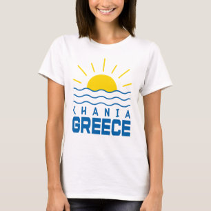 Chania Griechenland Sonnenschein und Meereswellen  T-Shirt