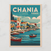 Chania Griechenland Vintage Strände Geschenke Souv Postkarte (Vorderseite)
