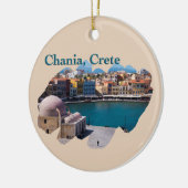 Chania, Kreta: Venezianischer Hafen Keramik Ornament (Links)