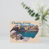 Chania, Kreta: Venezianischer Hafen Postkarte (Stehend Vorderseite)