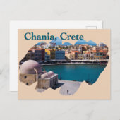 Chania, Kreta: Venezianischer Hafen Postkarte (Vorne/Hinten)