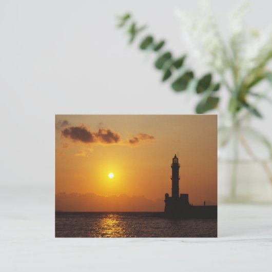 Chania Lighthouse Postkarte (Stehend Vorderseite)