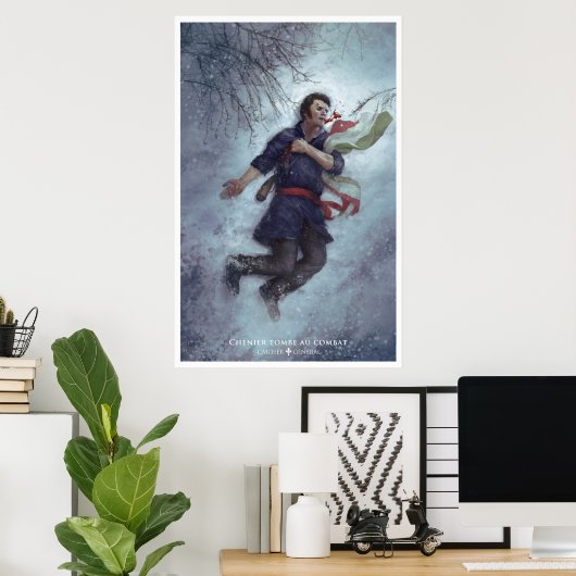 Chänier fällt in den Kampf Poster (Heimbüro)