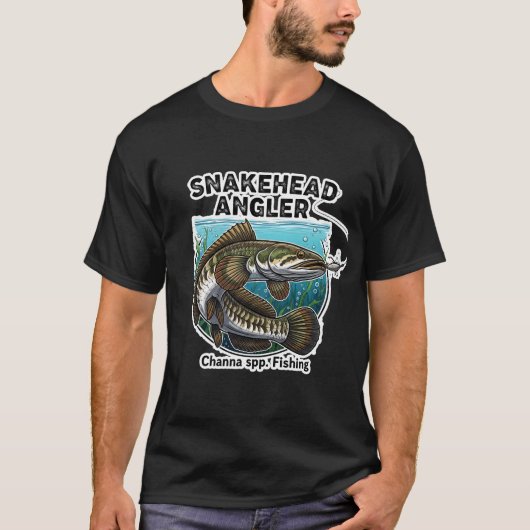 Channa Fish Fishing Lover Snakehead Angler Artwok T-Shirt (Vorderseite)