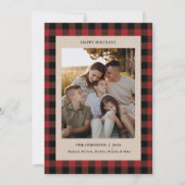 Channel Flannel Family Christmas Card Einladung (Vorderseite)