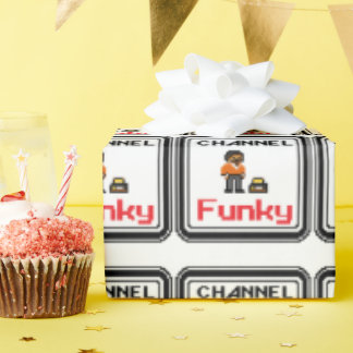Channel Funky Pixel Art Geschenkpapier