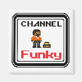 Channel Funky Pixel Art Magnet (Vorne)