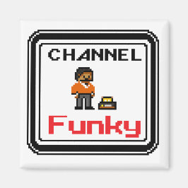 Channel Funky Pixel Art Magnet