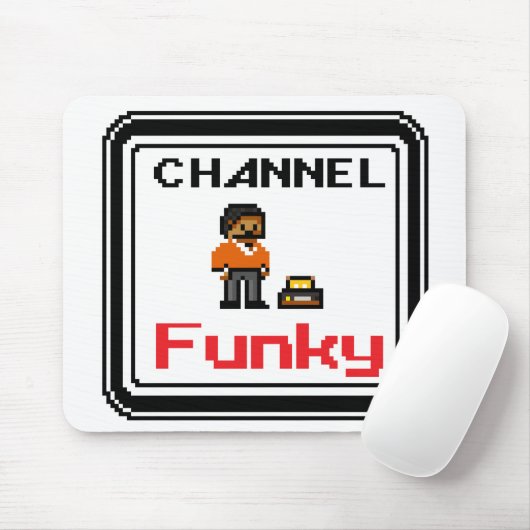 Channel Funky Pixel Art Mousepad (Mit Mouse)