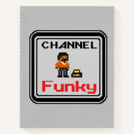 Channel Funky Pixel Art Spiral Notebook Notizblock