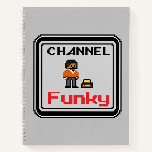 Channel Funky Pixel Art Spiral Notebook Notizblock (Vorderseite)