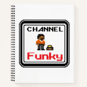 Channel Funky Pixel Art Spiral Notebook Notizblock (Vorderseite)