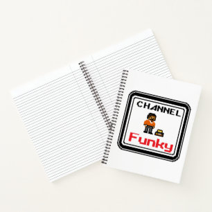 Channel Funky Pixel Art Spiral Notebook Notizblock